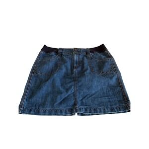 CLEARANCE! Faded Glory Blue Denim Mini Skirt with Elastic Waistband
